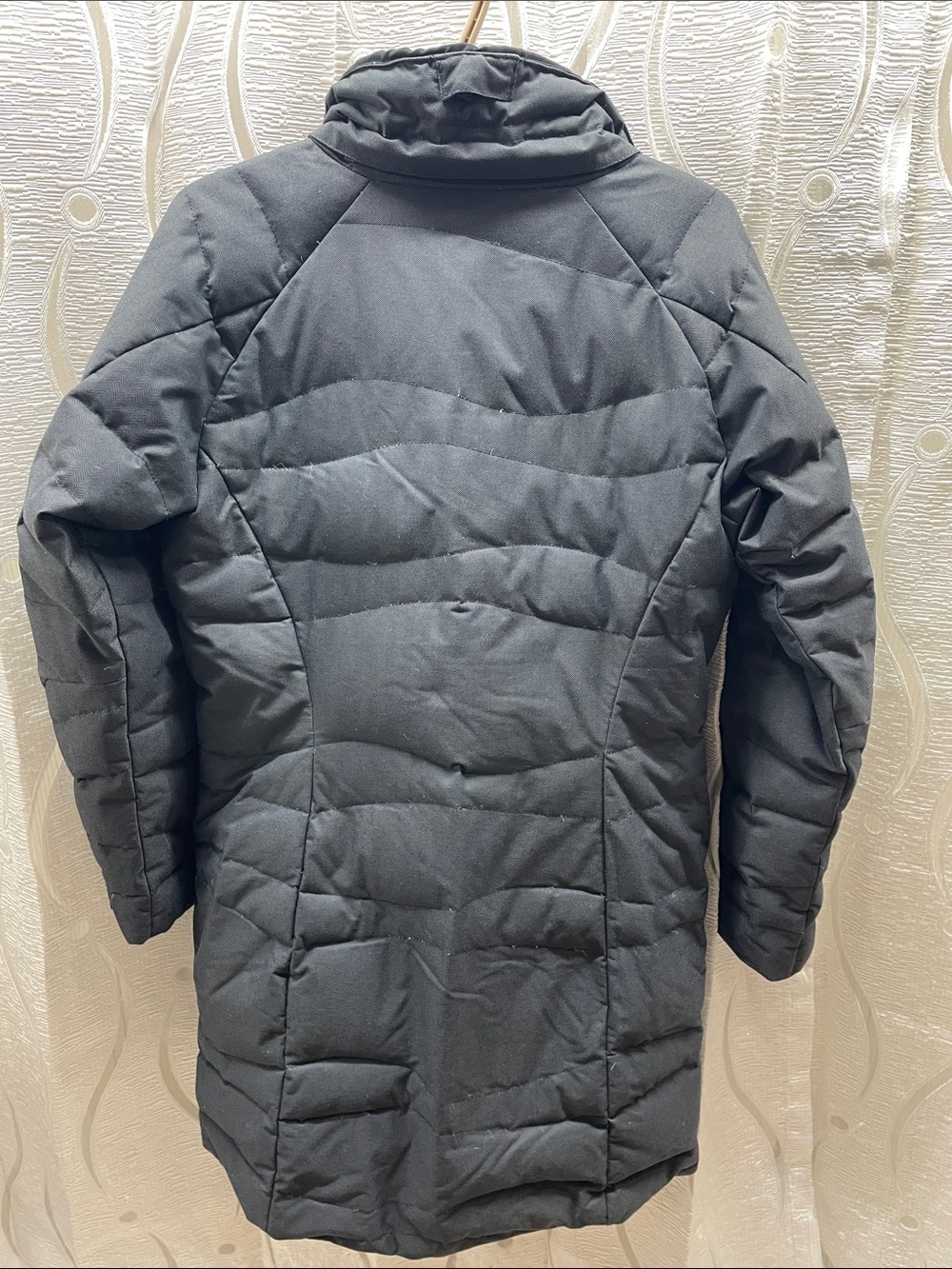 Columbia Titanium Down Parka Womens Medium Black Herringbone Excellent Long Coat - Picture 7 of 10